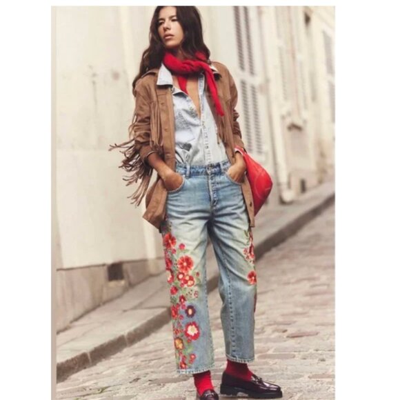 We The Free Willow Floral Embroidered Jeans - Picture 3 of 8